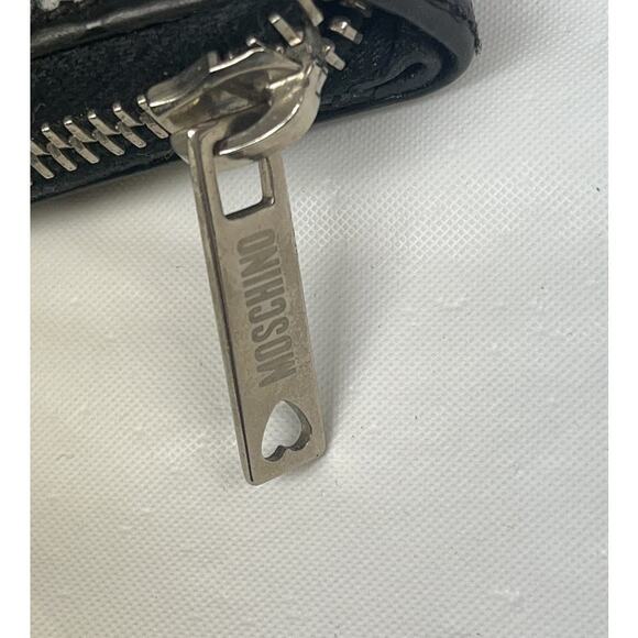 MOSCHINO Vintage Black Leather Wallet, Made in Italy - Picture 4 of 14